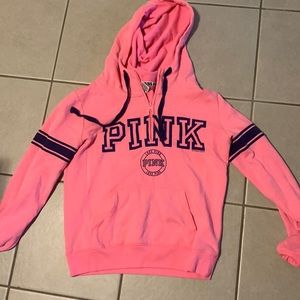 Small PINK half zip hoodie